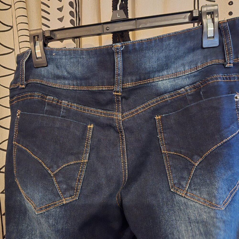 Hybrid & Company Distressed dark blue skinny jeans Size 15 - Picture 7 of 7